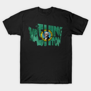 Washington Typo Map T-Shirt